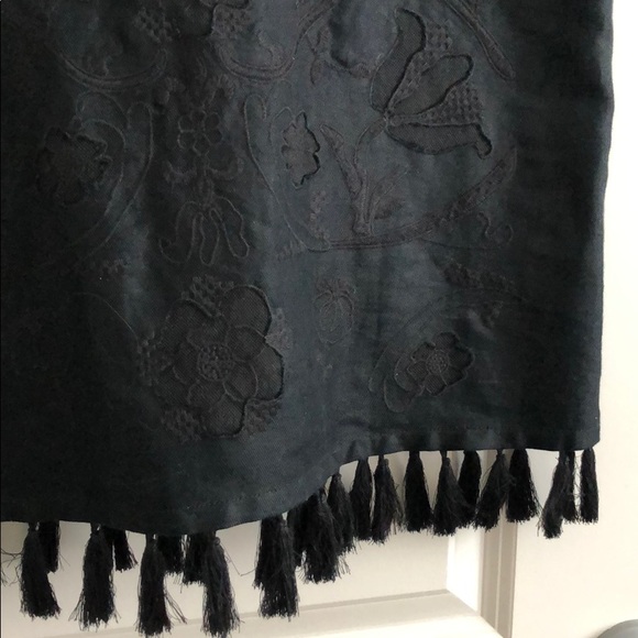 Madewell embroidered navy with tassel fringe dress - Picture 3 of 7